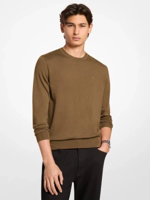 Sweter z wełny Michael Kors ZIELONY DUFFLE (Zielony)