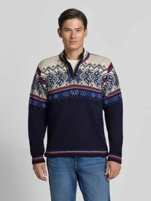 Sweter z wełny w kroju regular fit, model 'Vail' Dale of Norway Granatowy