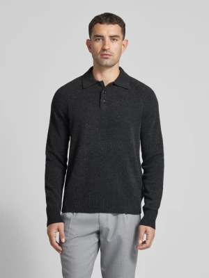 Sweter z wełny z detalem z logo CK Calvin Klein