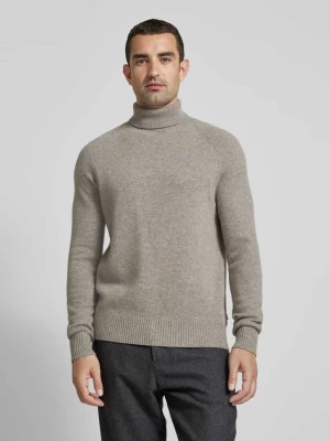 Sweter z wełny z detalem z logo CK Calvin Klein