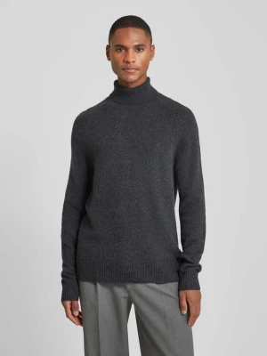 Sweter z wełny z detalem z logo CK Calvin Klein