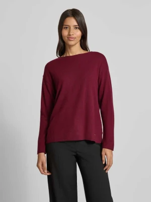 Sweter z wełny z domieszką kaszmiru model ‘STYLE.LIZ’ BRAX Bordowy