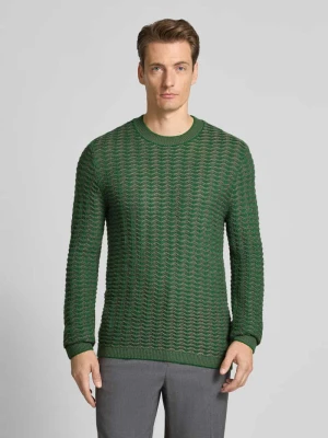 Sweter z wełny z fakturowanym wzorem Armani Exchange
