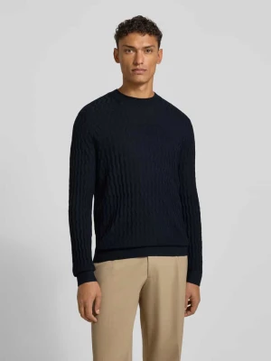 Sweter z wełny z fakturowanym wzorem Armani Exchange