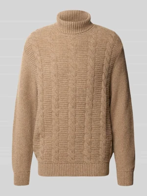 Sweter o kroju relaxed fit z czystej wełny model 'STAPLECROSS' Barbour Srebrny