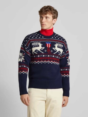 Sweter z wełny z wyhaftowanym logo Polo Ralph Lauren