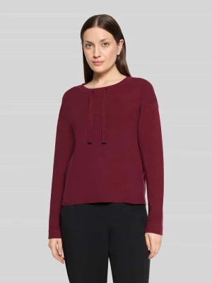 Sweter z wiązanym detalem ze sznurka Betty Barclay Bordowy