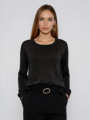 Sweter z wiskozy czarny Moodo