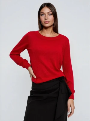 Sweter z wiskozy czerwony Moodo