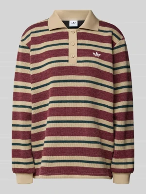 Sweter z wyhaftowanym logo adidas Originals Bordowy melanż