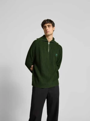 Sweter z wyhaftowanym logo Maison Kitsuné Khaki