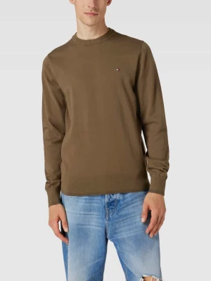 Sweter z wyhaftowanym logo model ‘Crew Neck Sweater’ Tommy Hilfiger