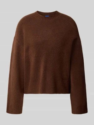 Sweter z wyhaftowanym logo model 'Susy_B' Hugo Średniobrązowy