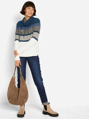 Sweter z wysokim kołnierzem bonprix