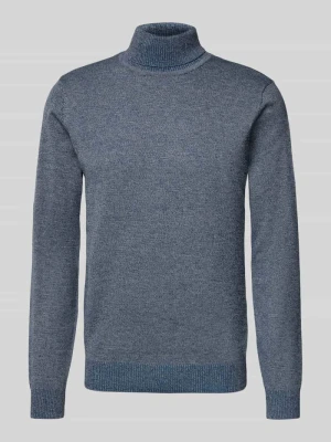 Sweter z wywijanym kołnierzem i detalem z logo Blend
