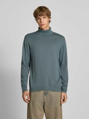 Sweter z wywijanym kołnierzem i prążkowanymi ściągaczami jack & jones