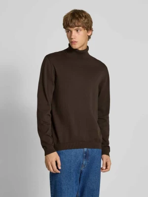 Sweter z wywijanym kołnierzem i prążkowanymi ściągaczami jack & jones