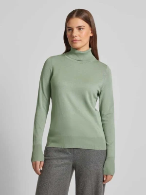 Sweter z wywijanym kołnierzem o kroju regular fit z wiskozą Christian Berg Woman