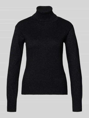 Sweter z wywijanym kołnierzem o kroju slim fit z domieszką kaszmiru Armani Exchange