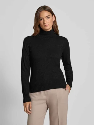 Sweter z wywijanym kołnierzem o kroju slim fit z domieszką kaszmiru Armani Exchange