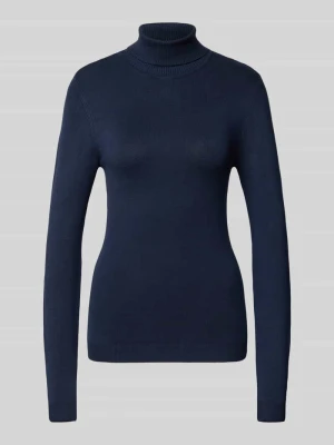 Sweter z wywijanym kołnierzem o kroju slim fit z mieszanki wiskozy model ‘GLORY’ Vero Moda