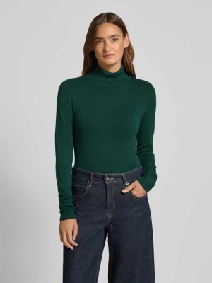 Sweter z wywijanym kołnierzem o kroju slim fit z mieszanki wiskozy model ‘GLORY’ Vero Moda