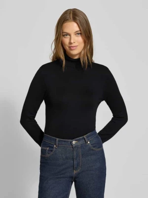 Sweter z wywijanym kołnierzem o kroju slim fit z mieszanki wiskozy model ‘GLORY’ Vero Moda