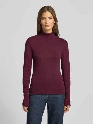 Sweter z wywijanym kołnierzem o kroju slim fit z mieszanki wiskozy model ‘GLORY’ Vero Moda
