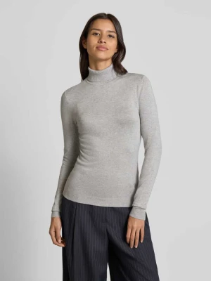 Sweter z wywijanym kołnierzem o kroju slim fit z mieszanki wiskozy model ‘GLORY’ Vero Moda
