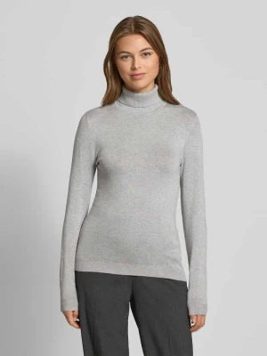 Sweter z wywijanym kołnierzem o kroju slim fit z mieszanki wiskozy model ‘GLORY’ Vero Moda