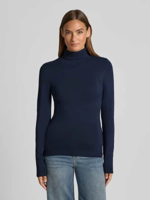 Sweter z wywijanym kołnierzem o kroju slim fit z mieszanki wiskozy model ‘GLORY’ Vero Moda