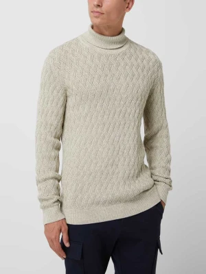 Sweter z wywijanym kołnierzem z bawełny lindbergh