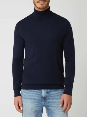 Sweter z wywijanym kołnierzem z bawełny model ‘Berg’ Selected Homme