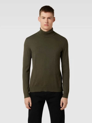 Sweter z wywijanym kołnierzem z efektem melanżu model ‘EMIL’ jack & jones