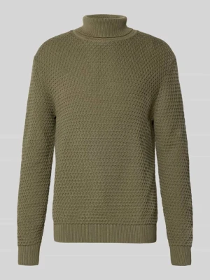 Sweter z wywijanym kołnierzem z prążkowanymi wykończeniami MCNEAL