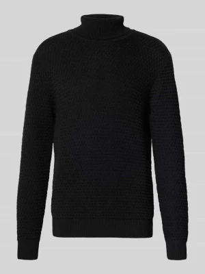 Sweter z wywijanym kołnierzem z prążkowanymi wykończeniami MCNEAL