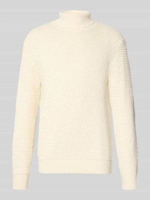 Sweter z wywijanym kołnierzem z prążkowanymi wykończeniami MCNEAL