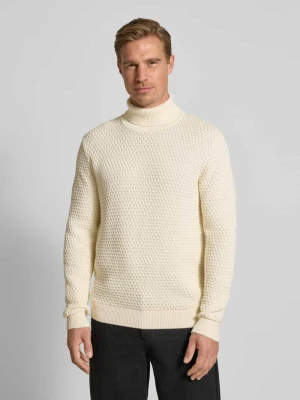 Sweter z wywijanym kołnierzem z prążkowanymi wykończeniami MCNEAL