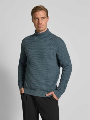 Sweter z wywijanym kołnierzem z prążkowanymi wykończeniami MCNEAL