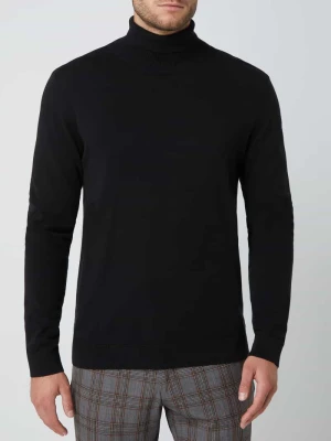 Sweter z wywijanym kołnierzem z prążkowanymi wykończeniami Selected Homme