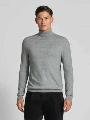 Sweter z wywijanym kołnierzem z prążkowanymi wykończeniami Selected Homme