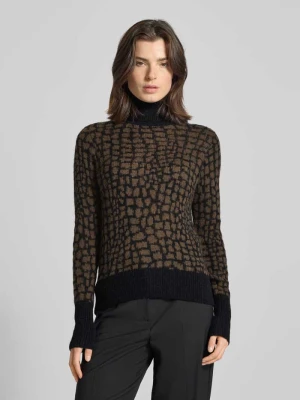 Sweter z wywijanym kołnierzem ze wzorem na całej powierzchni model ‘KORDULA’ Joop!