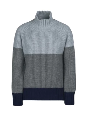 Sweter z wzorem warkoczowym z golfem Moorer