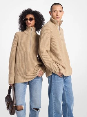 Sweter z zamkiem 1/2 z mieszanki wełny i kaszmiru MICHAEL Michael Kors