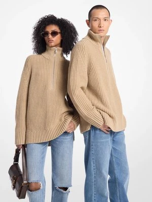 Sweter z zamkiem 1/2 z mieszanki wełny i kaszmiru MICHAEL Michael Kors