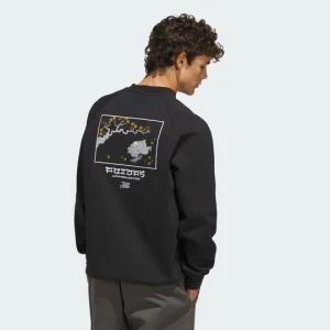SWETER Z ZAOKRĄGLONYM DEKOLTEM SKATEBOARDING x TEMPLE OF SKATE KEEP ON PUSHING Adidas czarny