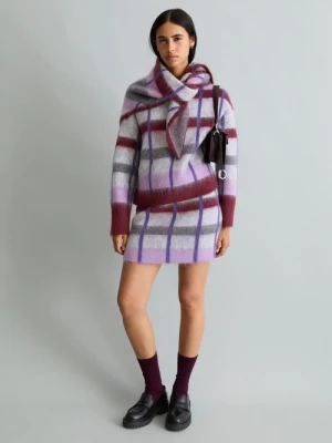 Sweter żakardowy oversize Marc O'Polo fialová