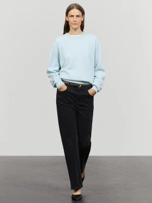 Sweter Ze 100% Kaszmiru Z Długim Rękawem - Jasnoniebieski - Massimo Dutti - Female