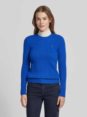 Sweter ze ściegiem warkoczowym model ‘JULIANNA’ Polo Ralph Lauren