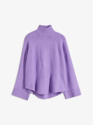 Sweter ze stójką BonPrix fioletowy